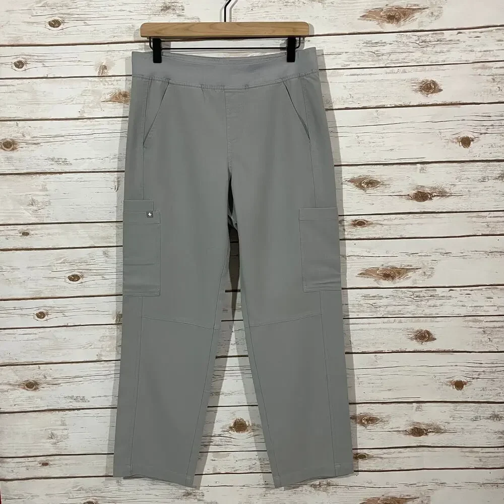 Figs Men's Axim Cargo Scrub Pants - Gray - Small